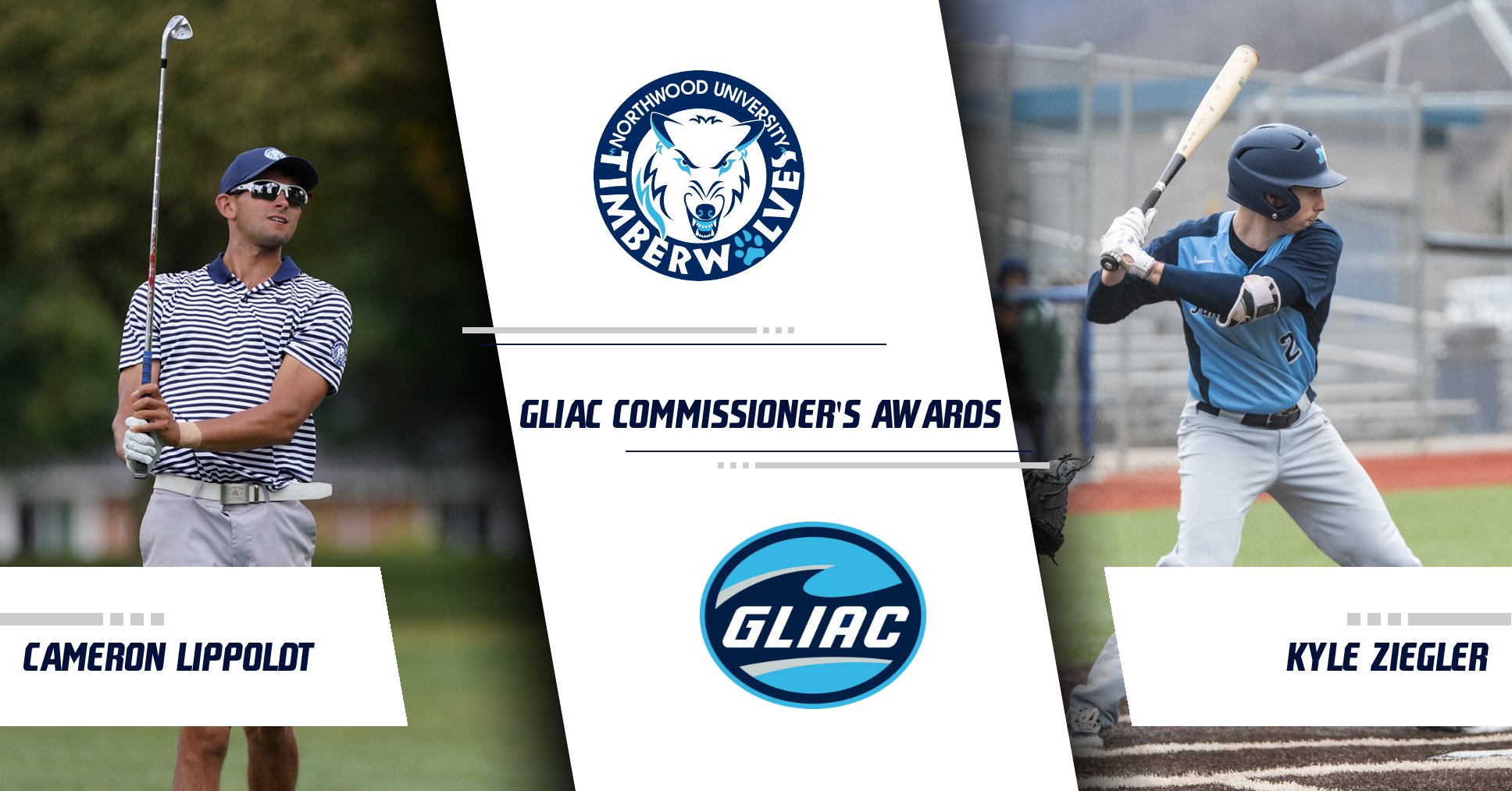 Cameron Lippoldt & Kyle Ziegler Earn GLIAC Commissioner's Award