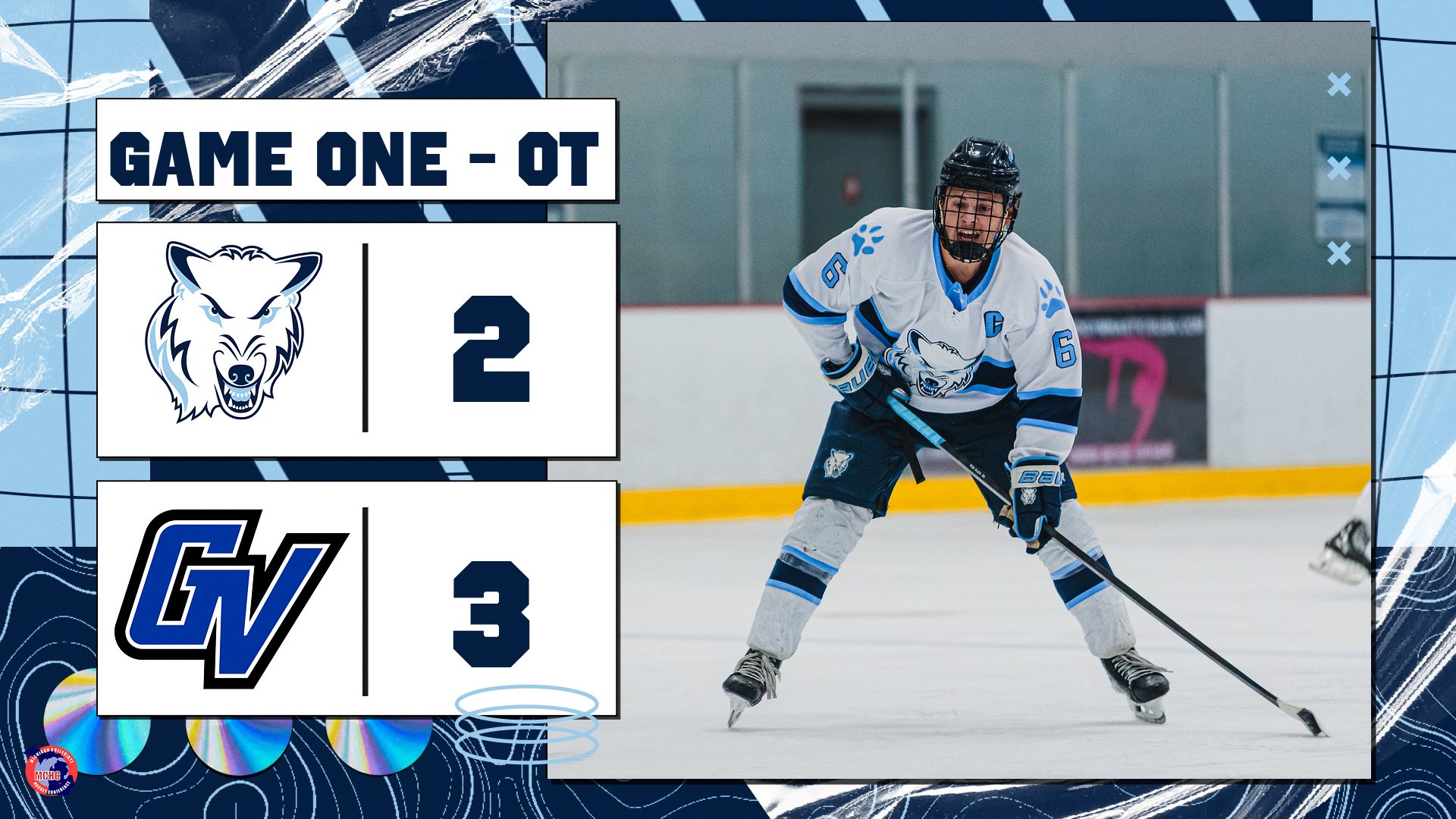 D3 Hockey Comes Up Short in OT Thriller in ACHA National Championship Game One