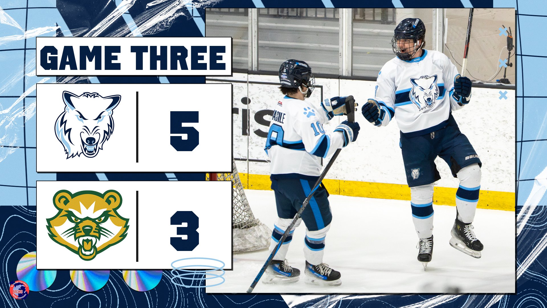D3 Hockey Tops Saint Vincent in ACHA National Championship Game Three but Eliminated from Tournament
