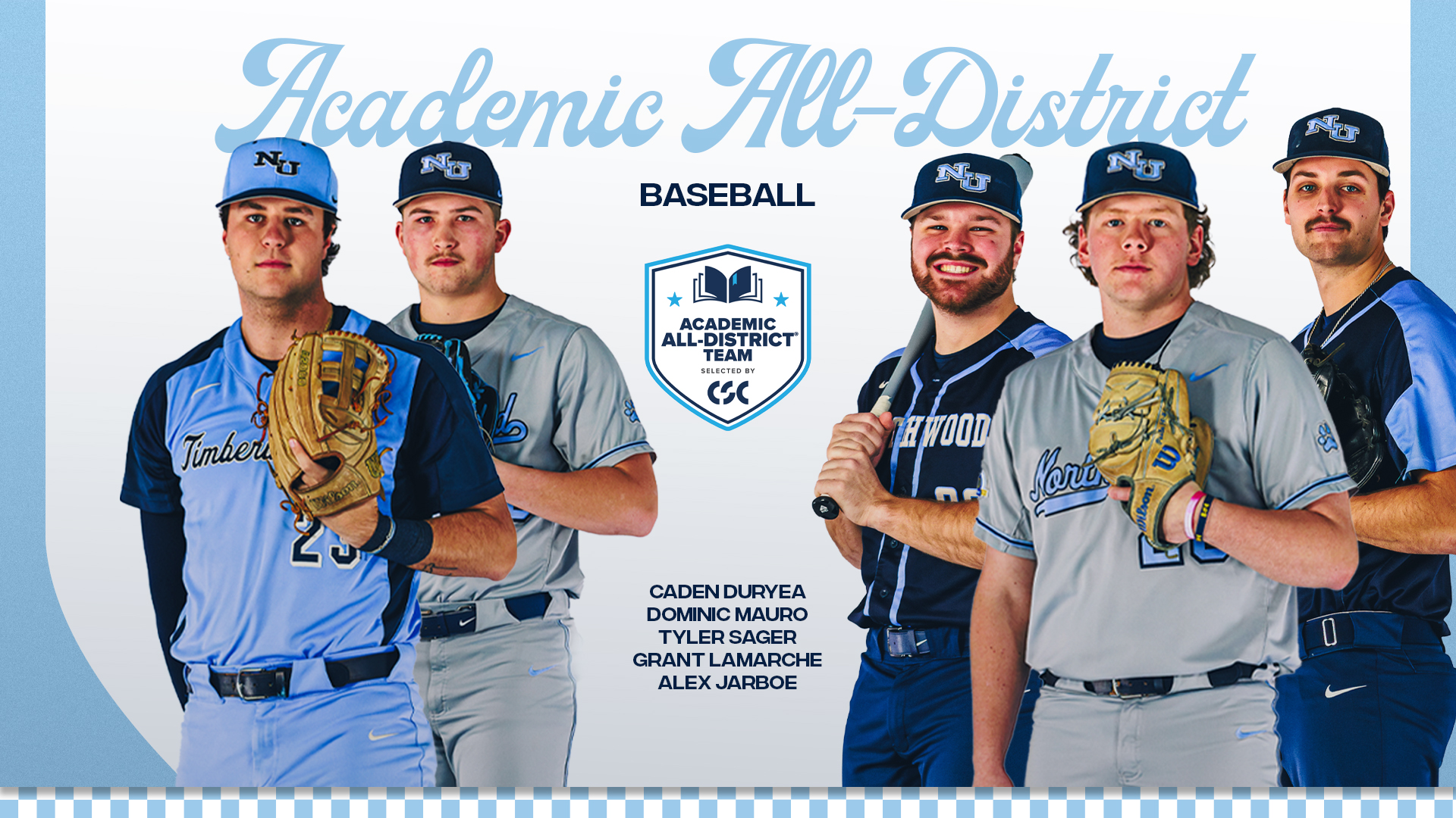Baseball Lands Five On The CSC Academic All-District Team