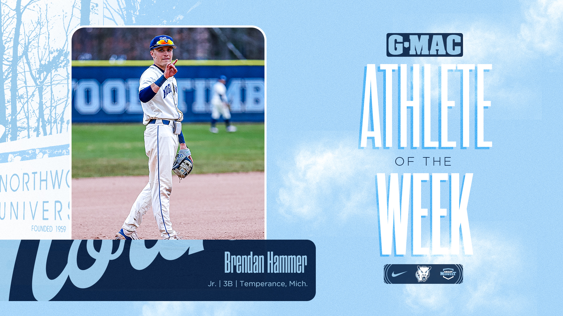 Brendan Hammer Named G-MAC Baseball Player of the Week