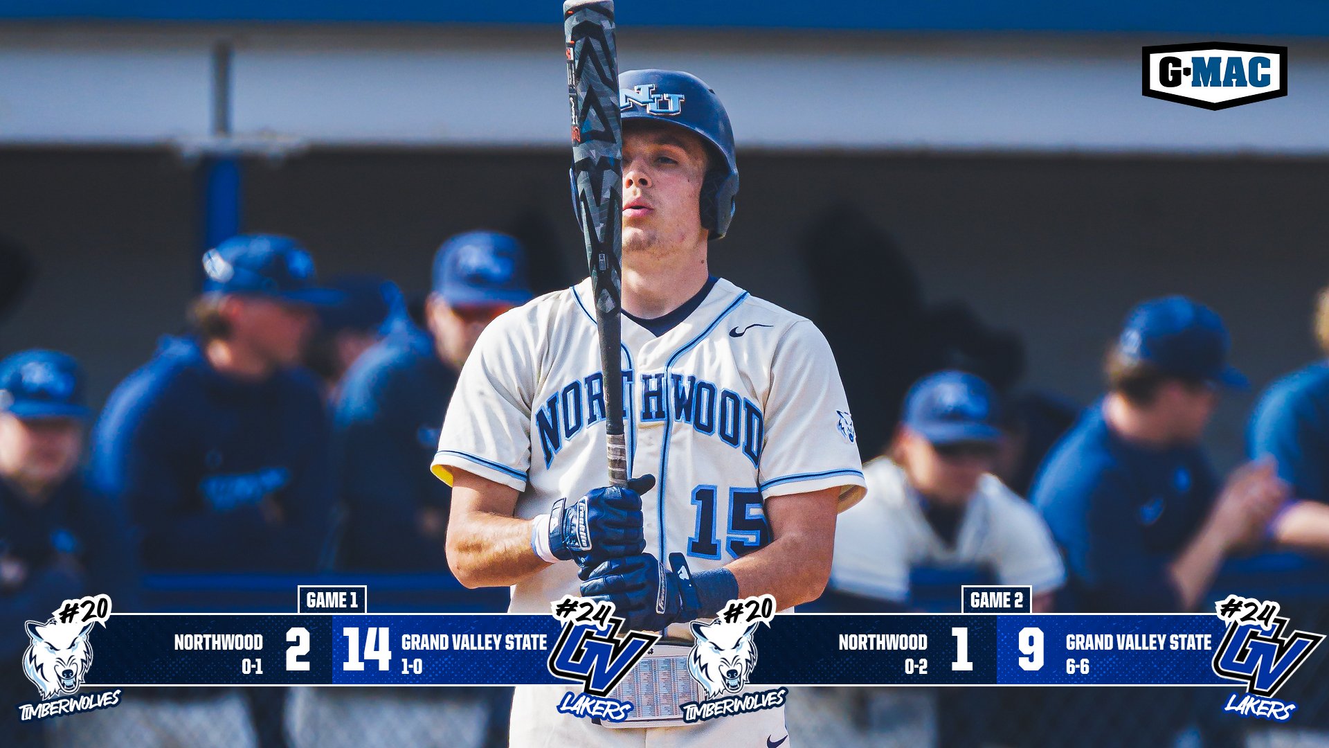 No. 20 Baseball Drops Pair To No. 24 GVSU To Open Season
