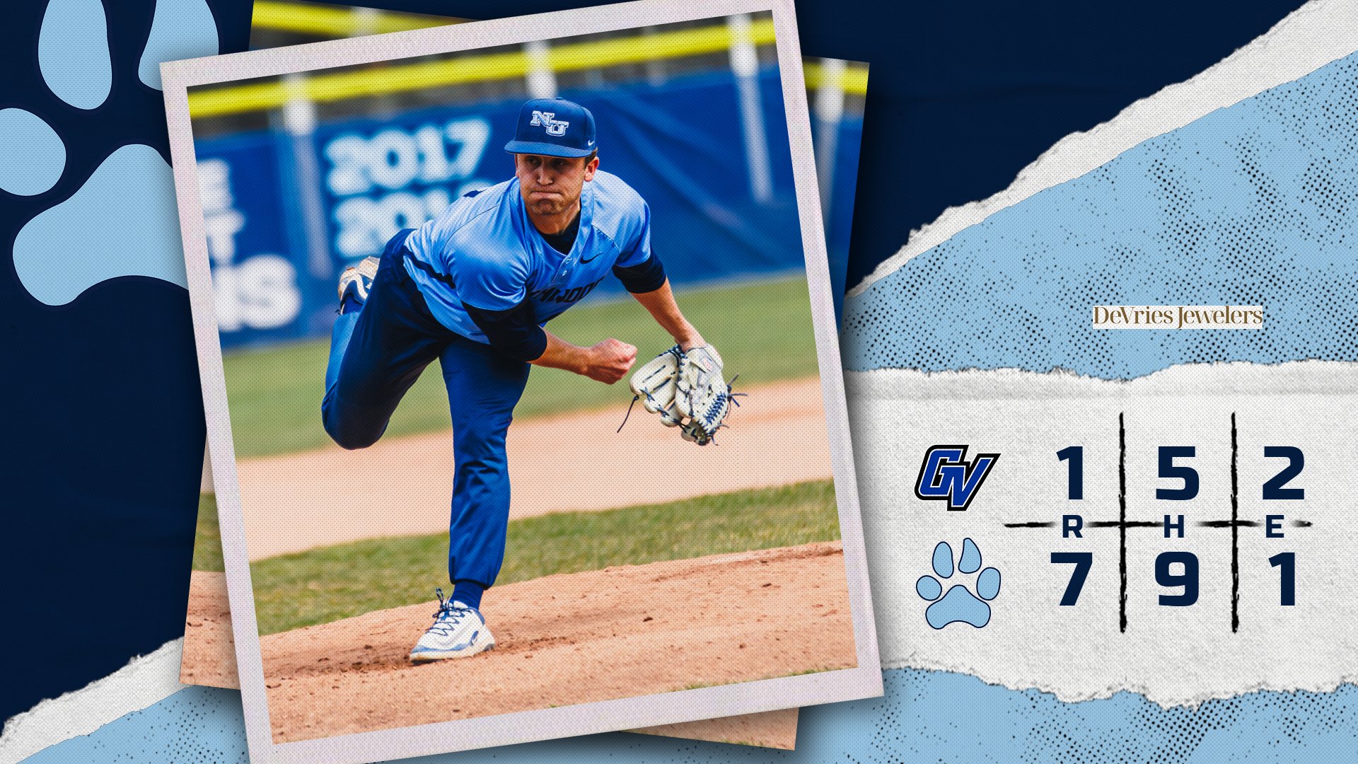 No. 20 Baseball Earns 7-1 Win Over No. 24 Grand Valley State