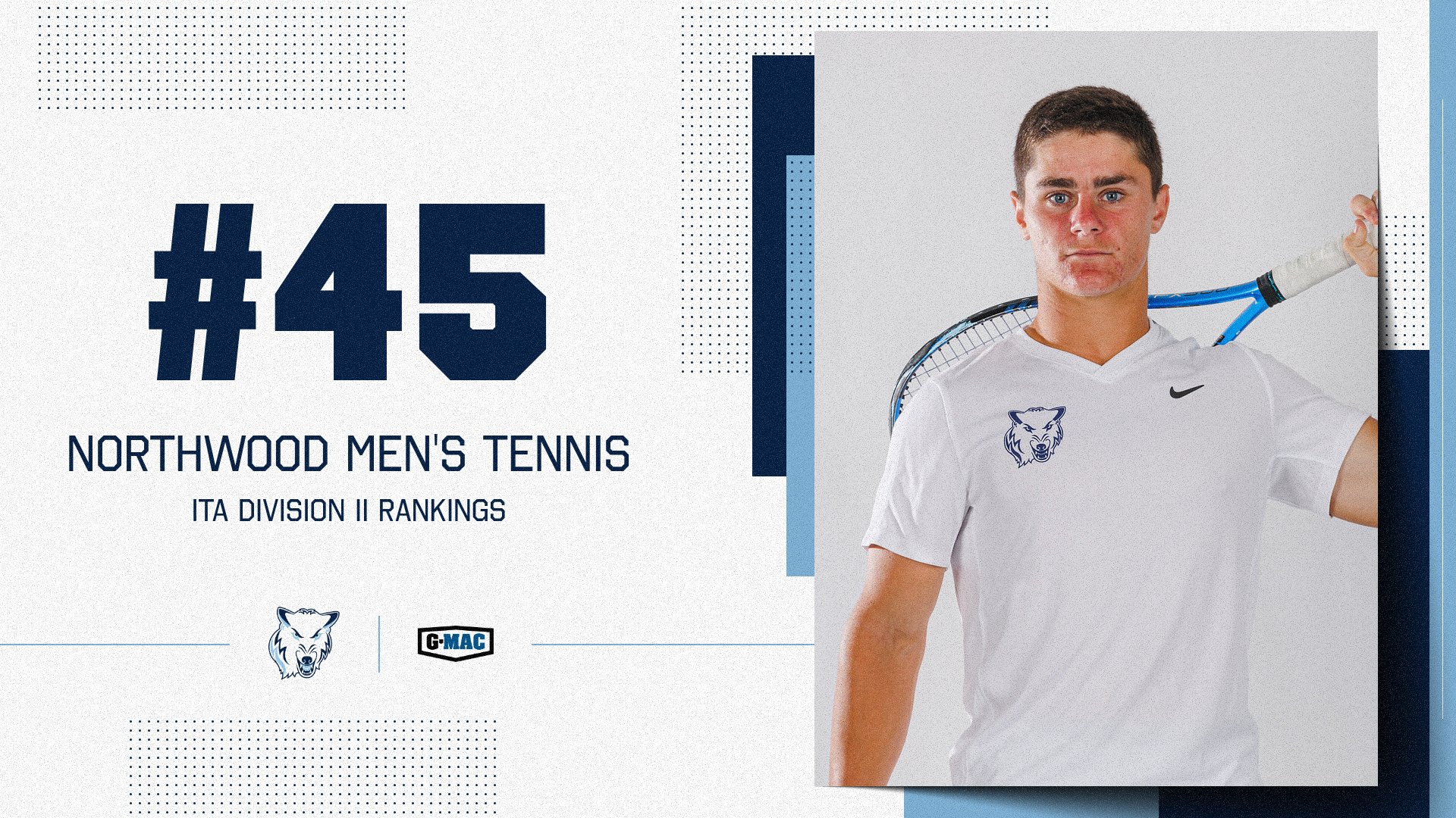 Men's Tennis Team, Sergio Lopez Guillen Earn National Rankings From The ITA