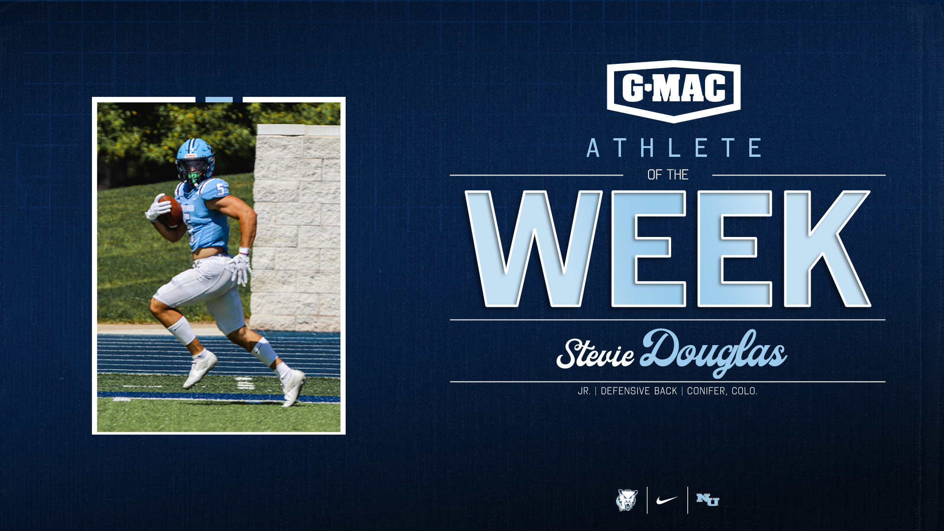 Stevie Douglas Named G-MAC Defensive Athlete of the Week