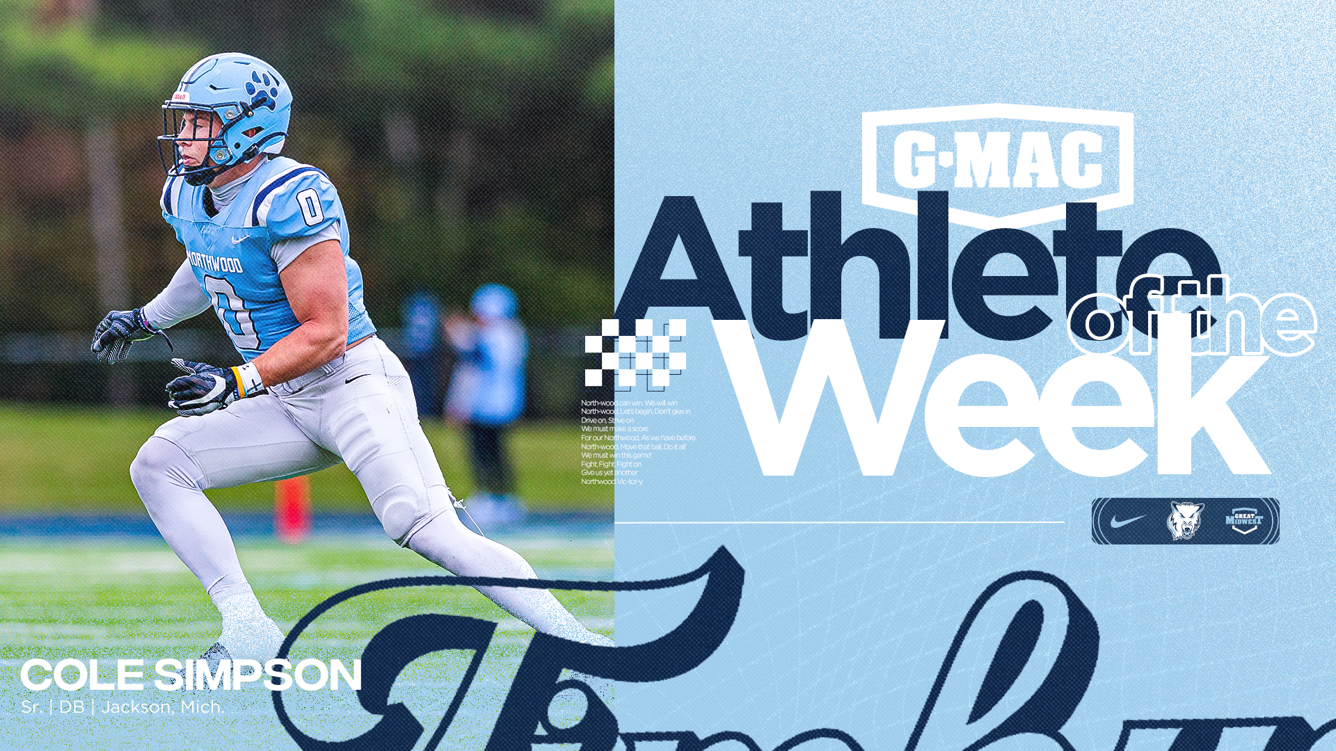Cole Simpson Earns G-MAC Football Defensive Athlete of the Week