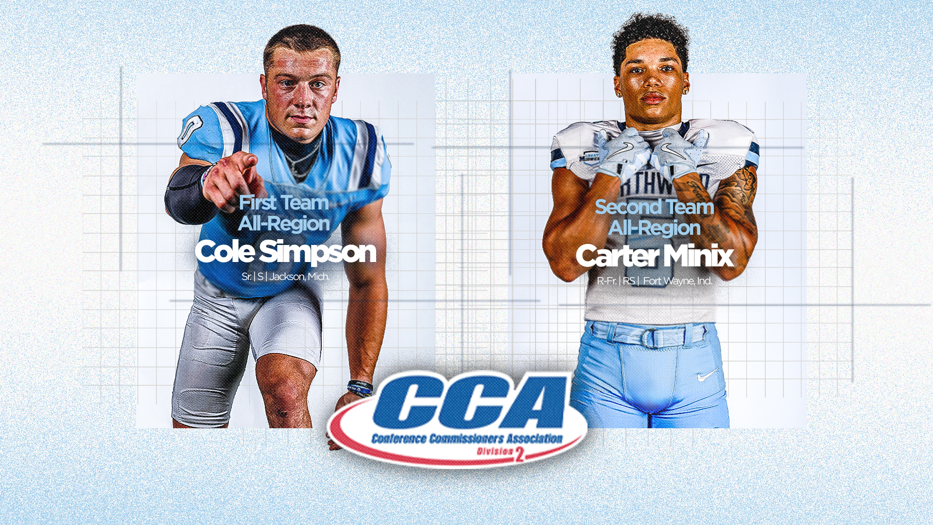 Cole Simpson, Carter Minix Named To The D2CCA All-Super Region Three team