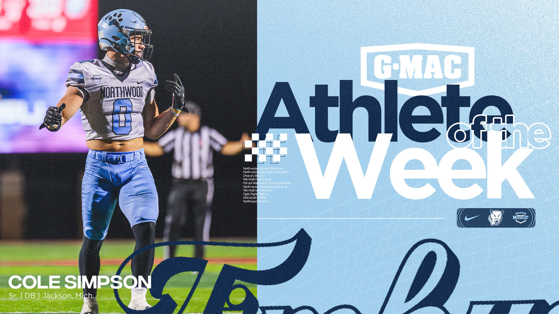 Cole Simpson Named G-MAC Defensive Athlete of the Week
