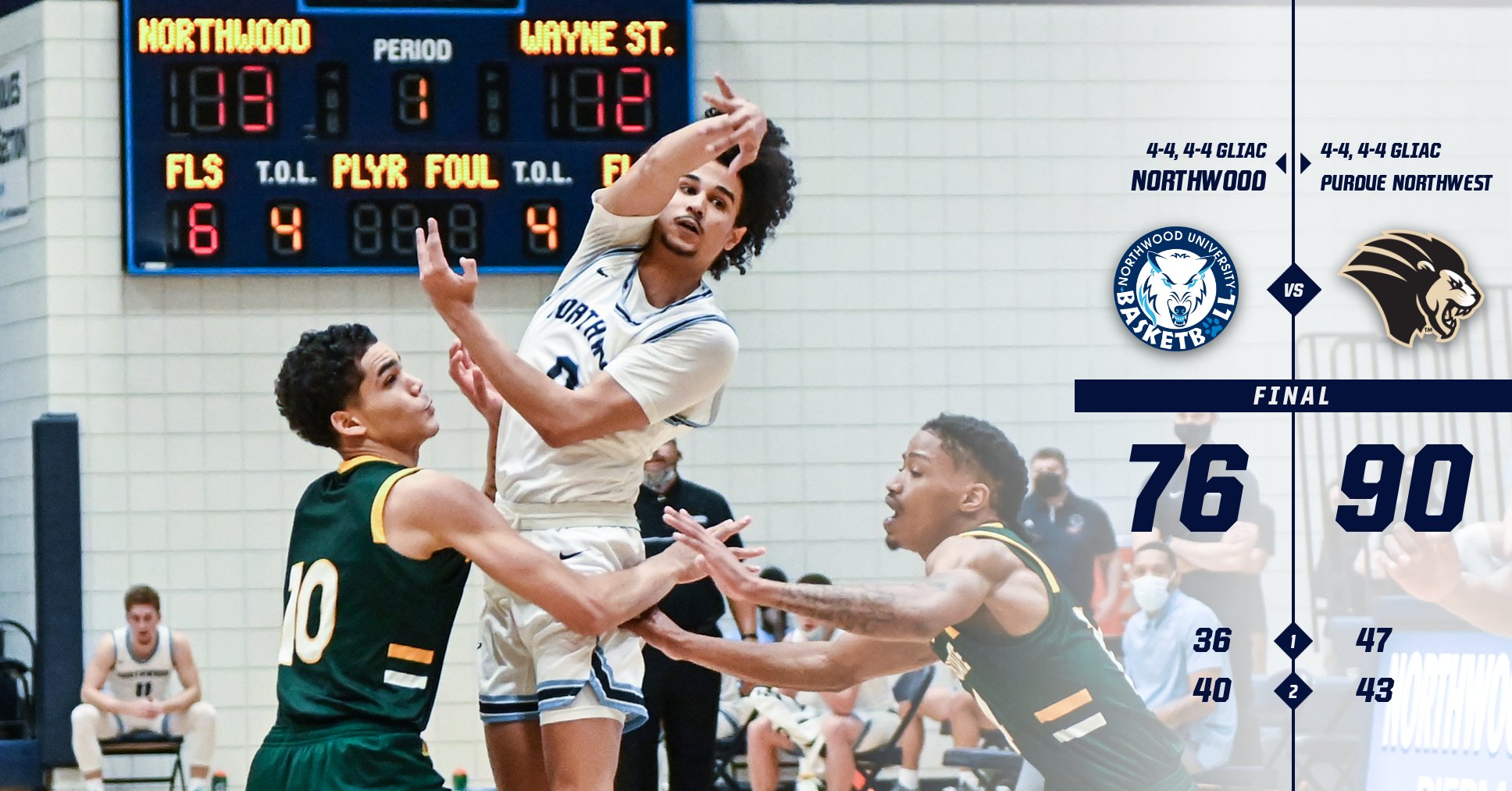 Men's Basketball Loses At Purdue Northwest 90-76