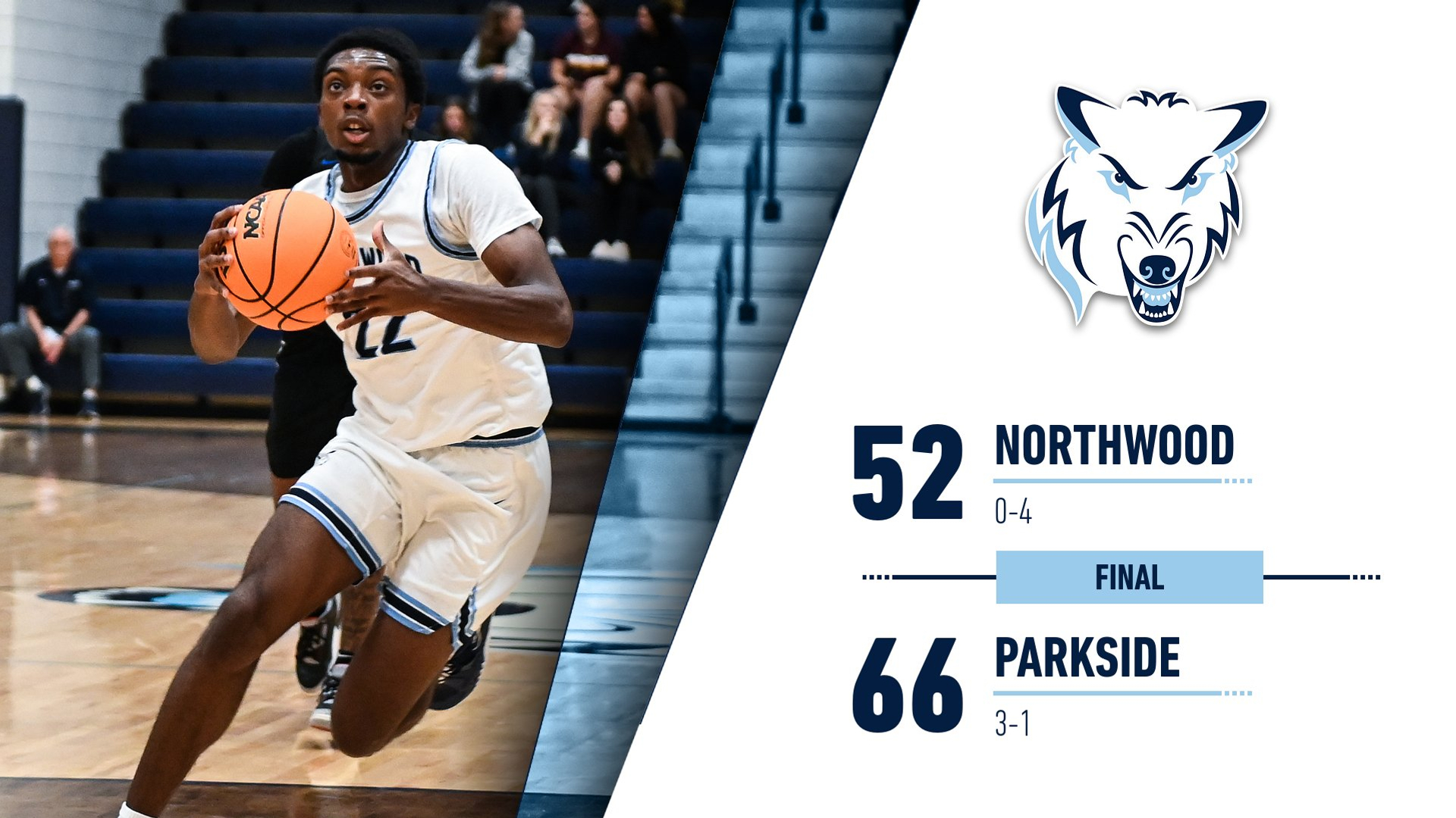 Men's Basketball Loses At Parkside 66-52