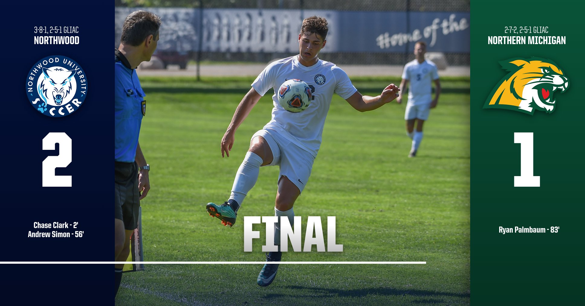 Men's Soccer Claims 2-1 Road Win At Northern Michigan