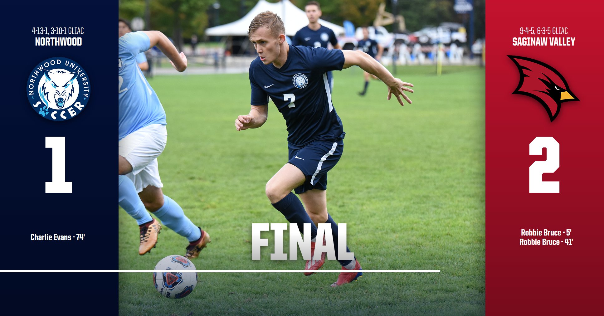 Men's Soccer Ends Season With 2-1 Loss At Saginaw Valley