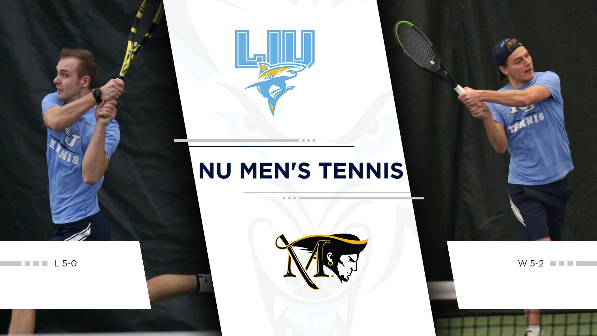 Men's Tennis Splits Matches Versus LIU and Millersville