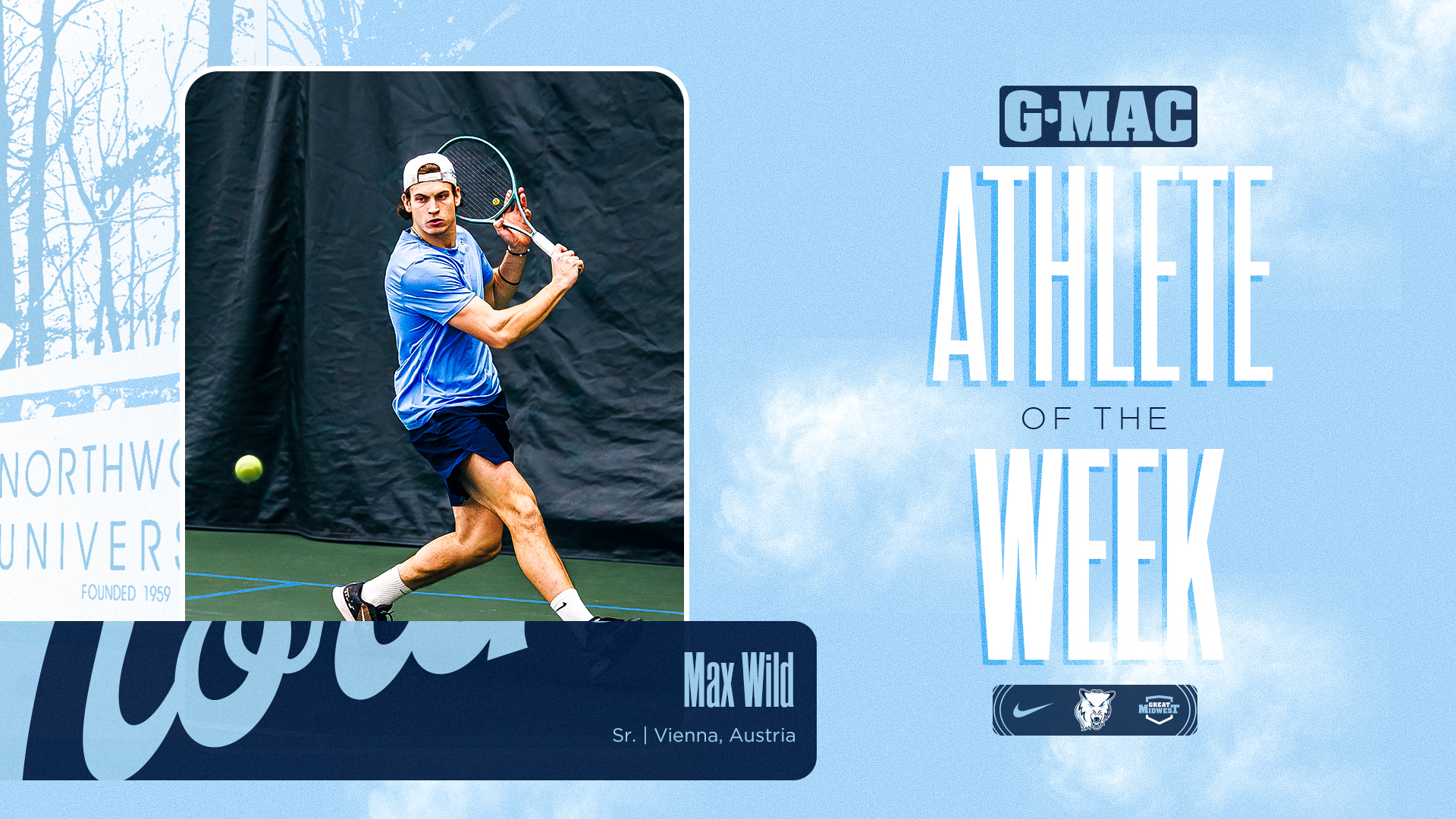 Max Wild Named G-MAC Men's Tennis Athlete of the Week