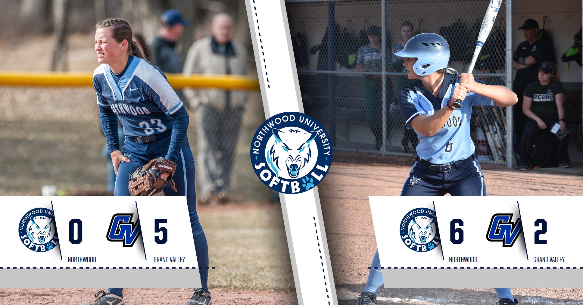 Softball Splits Pair At No. 14 Grand Valley State