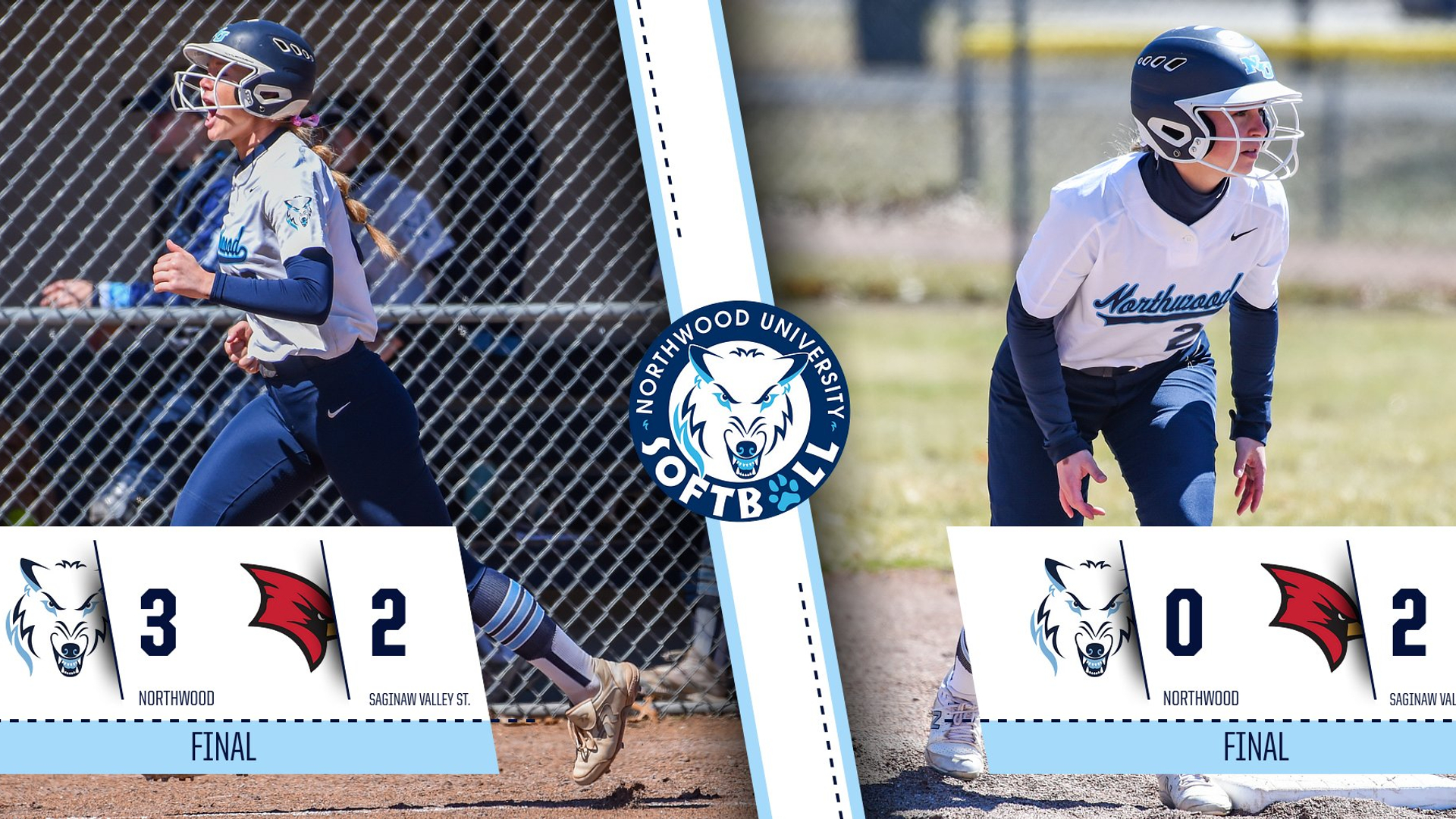 Softball Splits With Rival Saginaw Valley