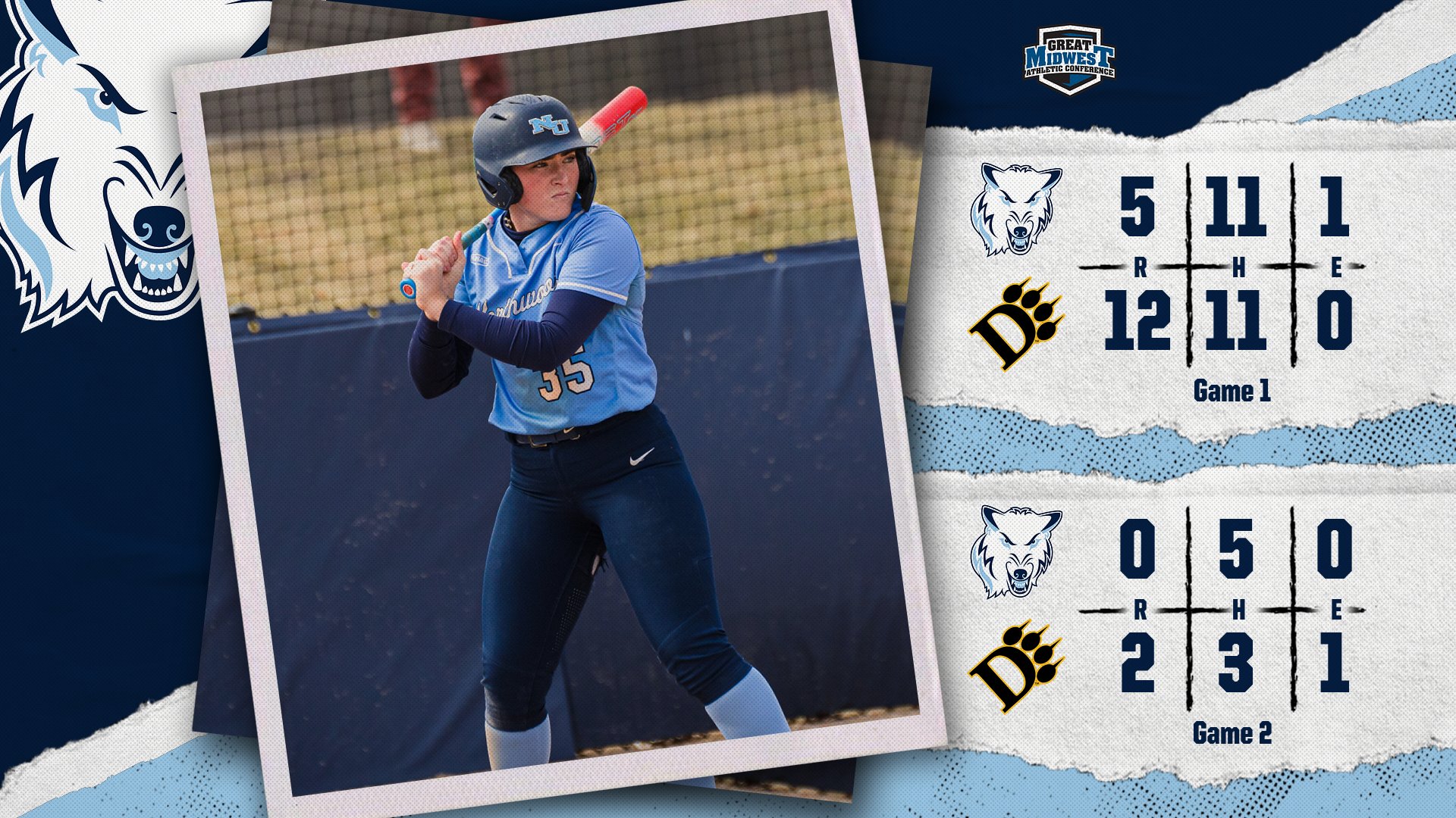 Delanie Gale Sets Pair Of School Records As Softball Drops Pair At Ohio Dominican
