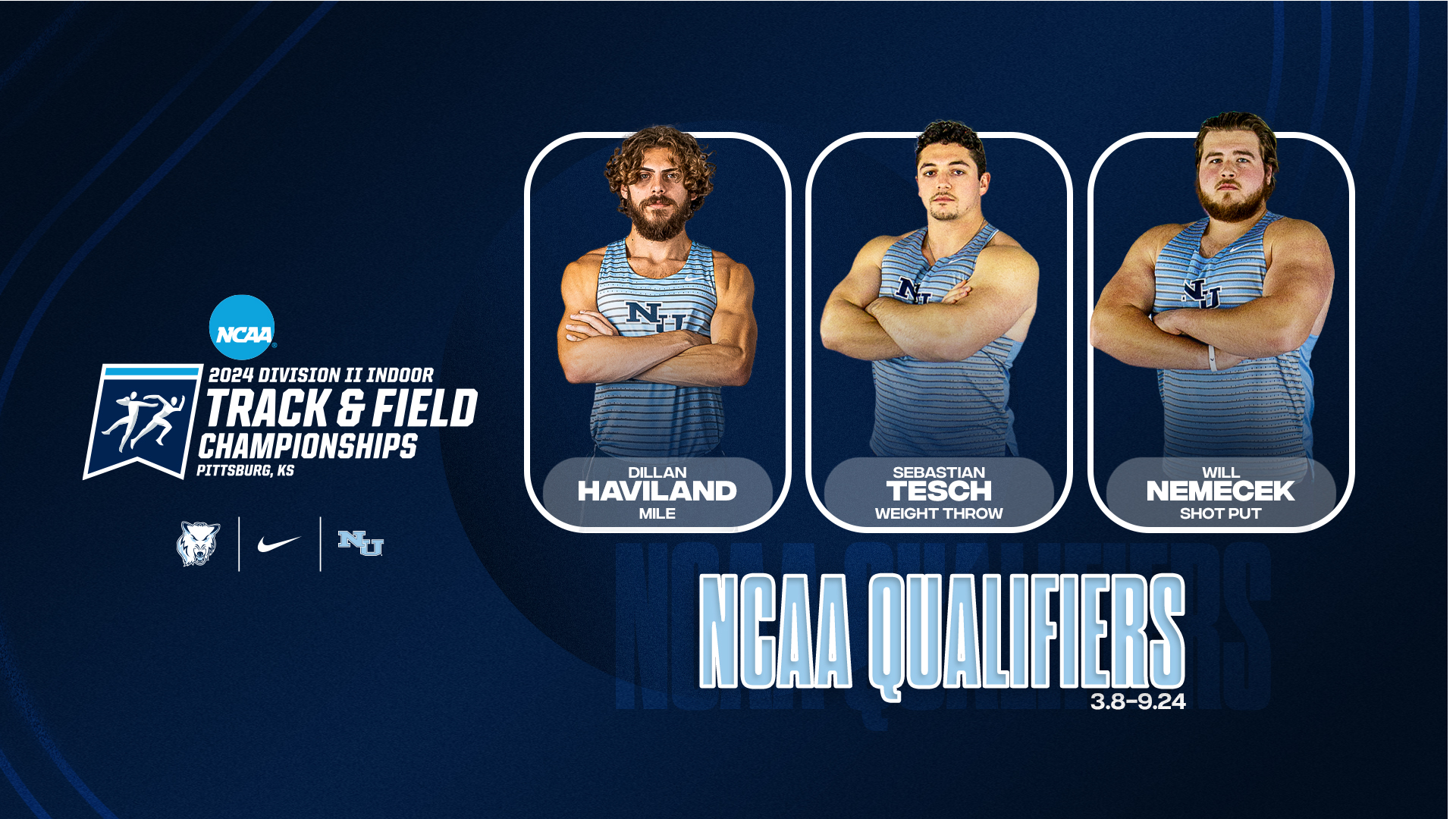 Haviland, Nemecek, And Tesch Earn All-America Honors For Men's Track & Field At 2024 Indoor Championships