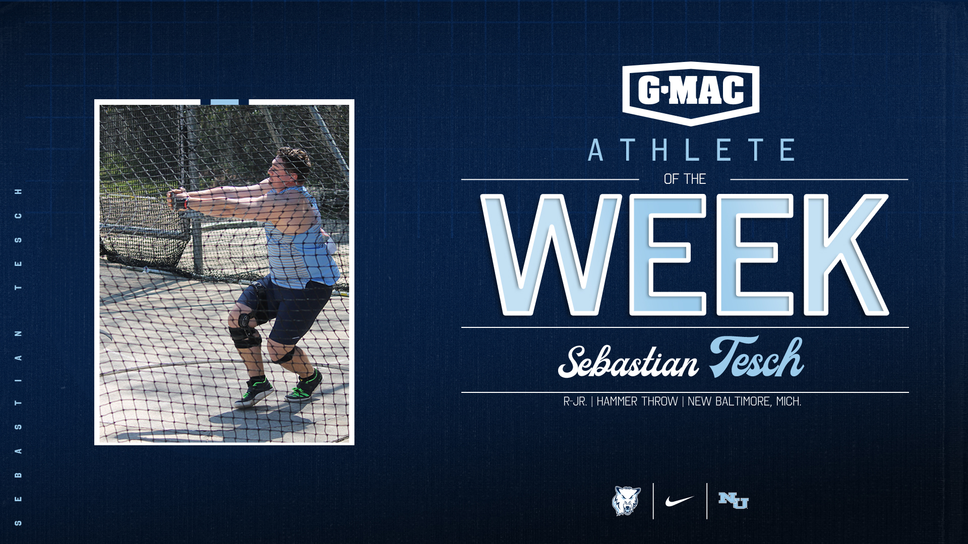 Sebastian Tesch Tabs G-MAC Field Athlete Of The Week
