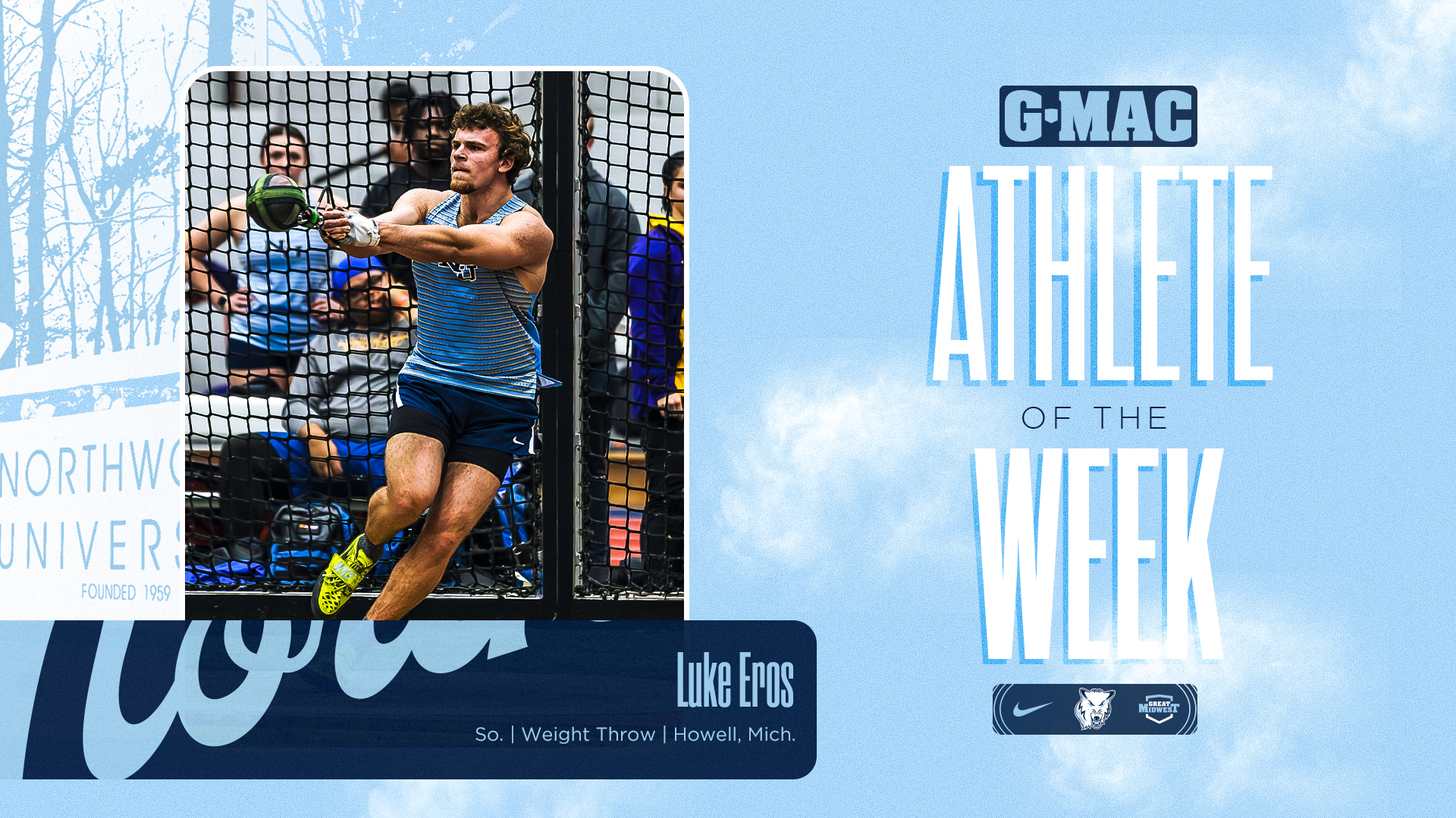 Luke Eros Takes Home Field Athlete Of The Week From The G-MAC