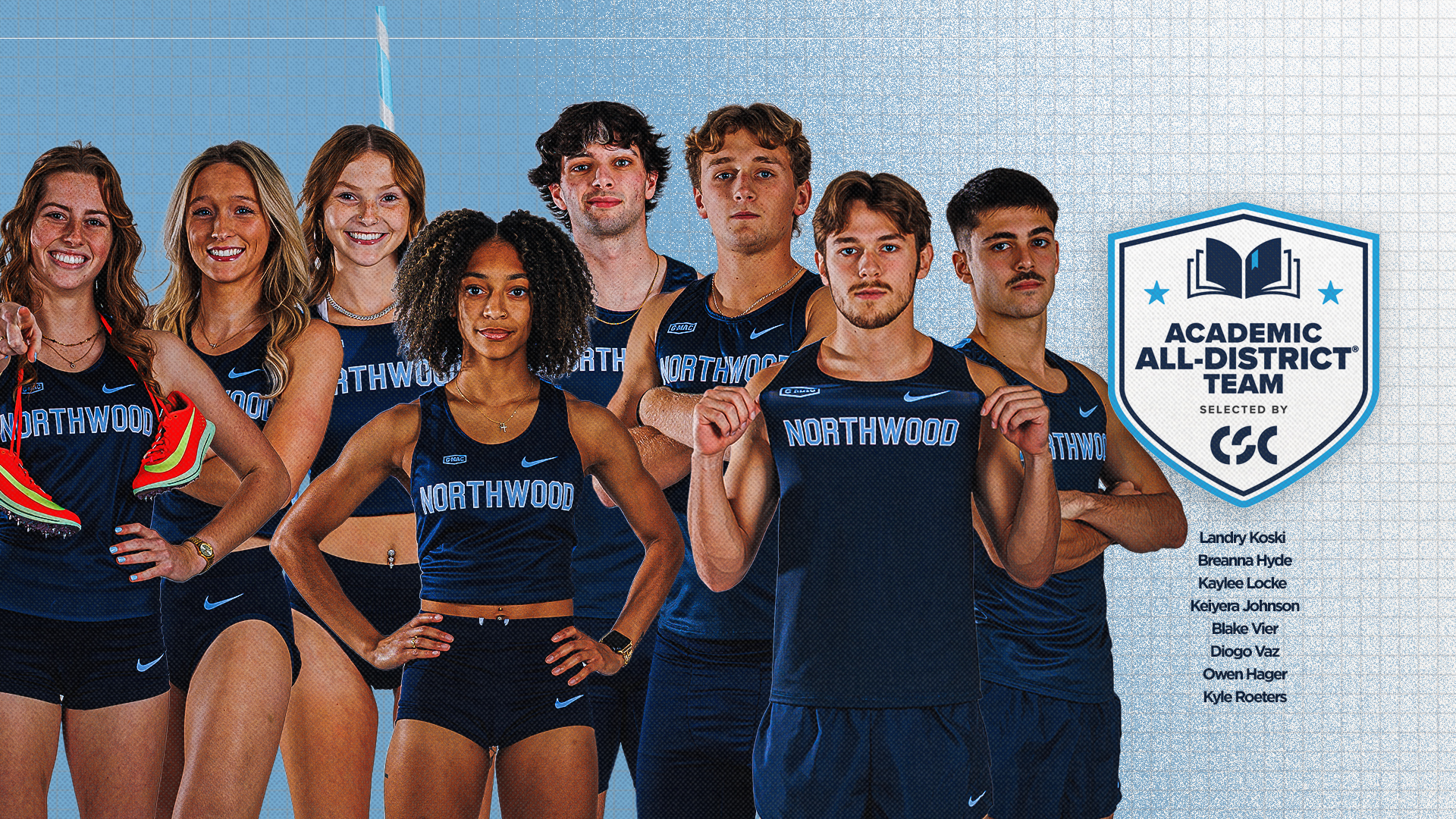 Eight Track & Field Athletes Earn CSC Academic All-District Honors