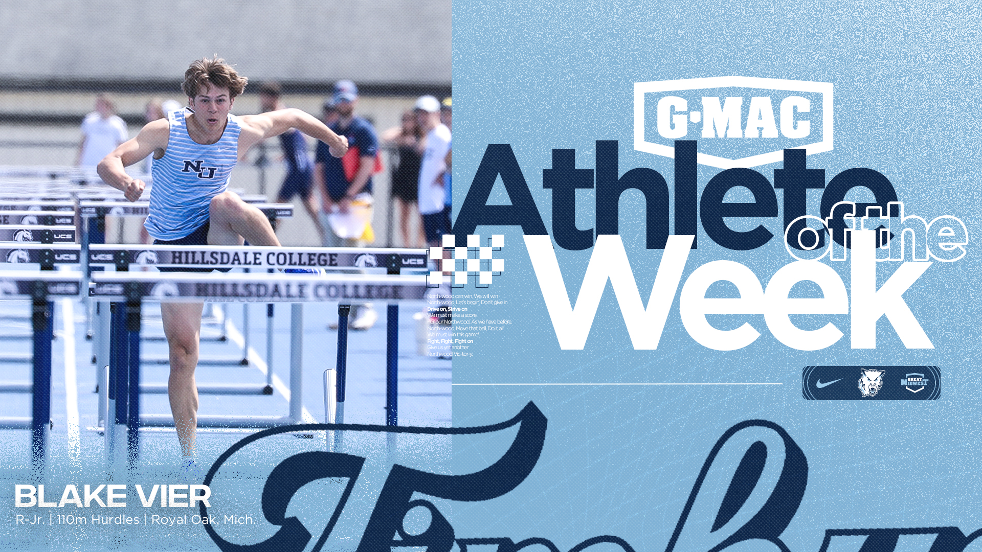 Vier&rsquo;s Historic Hurdles Mark Earns Weekly Conference Honors