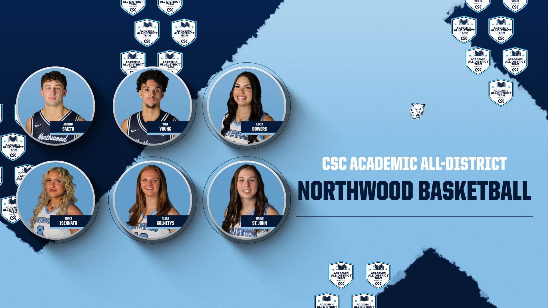Six Basketball Student-Athletes Earn CSC Academic All-District Honors
