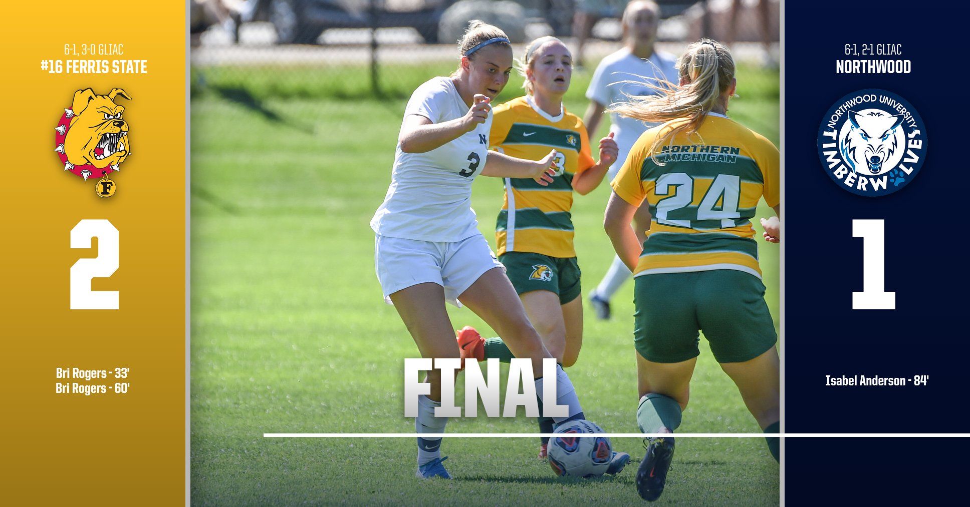 Women's Soccer Falls 2-1 To No. 16 Ferris State
