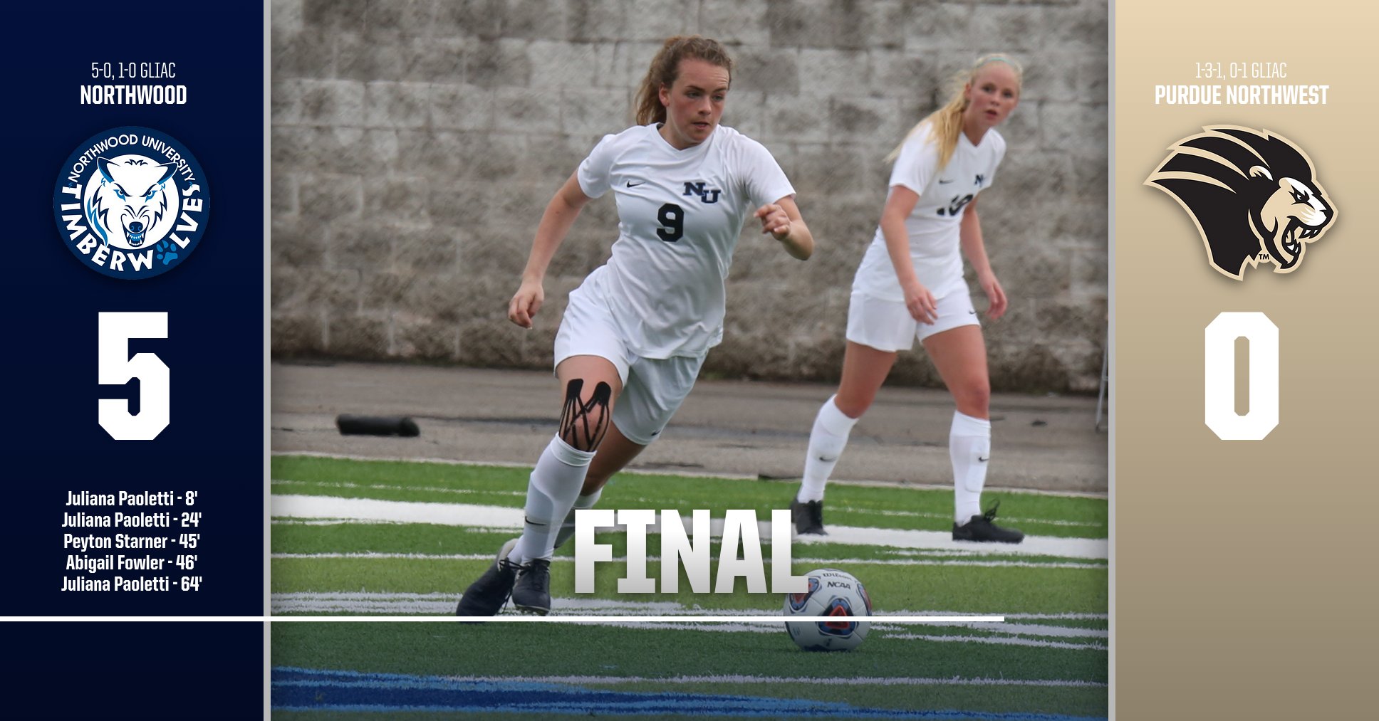 Women's Soccer Remains Unbeaten With 5-0 Win At Purdue Northwest