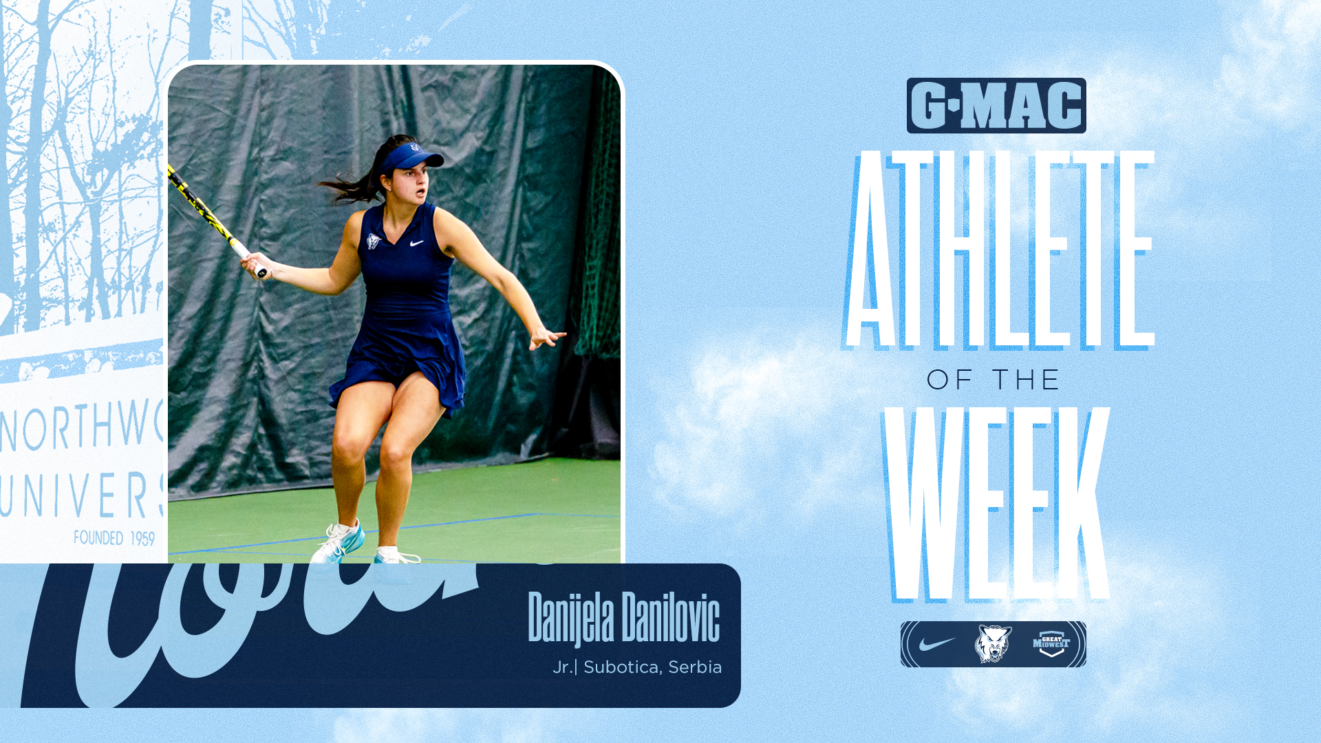 Danijela Danilovic Named G-MAC Women's Tennis Athlete of the Week