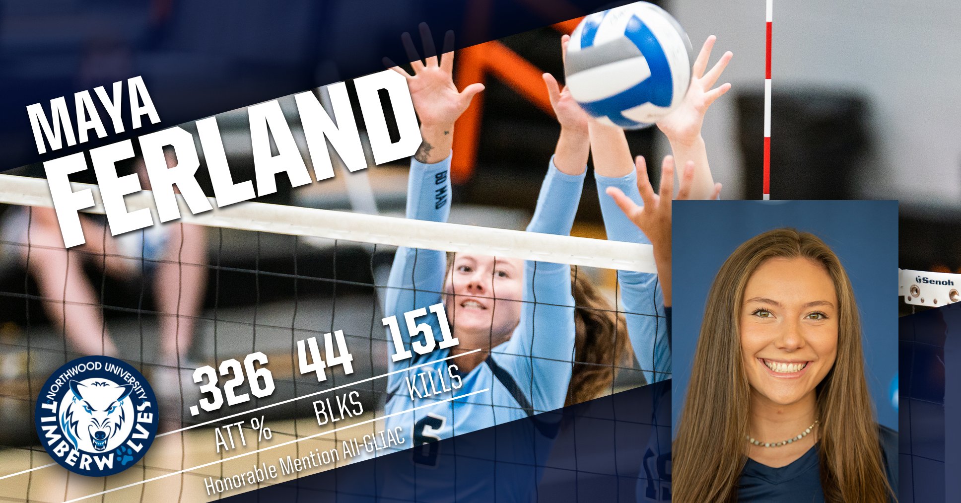 Maya Ferland Named Honorable Mention All-GLIAC