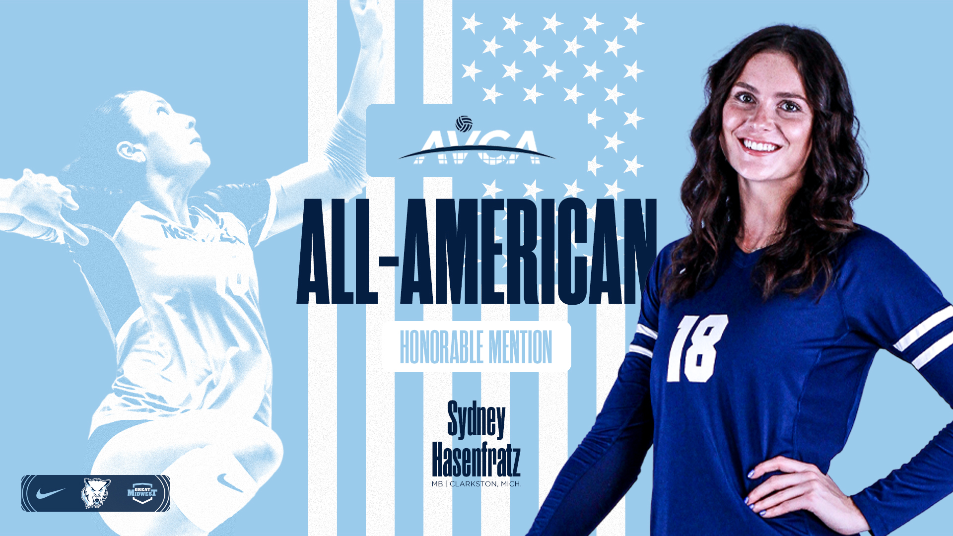Sydney Hasenfratz Named Honorable Mention All-America By The AVCA